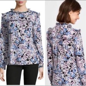 Karl Lagerfeld Paris Floral Crewneck Top Size M